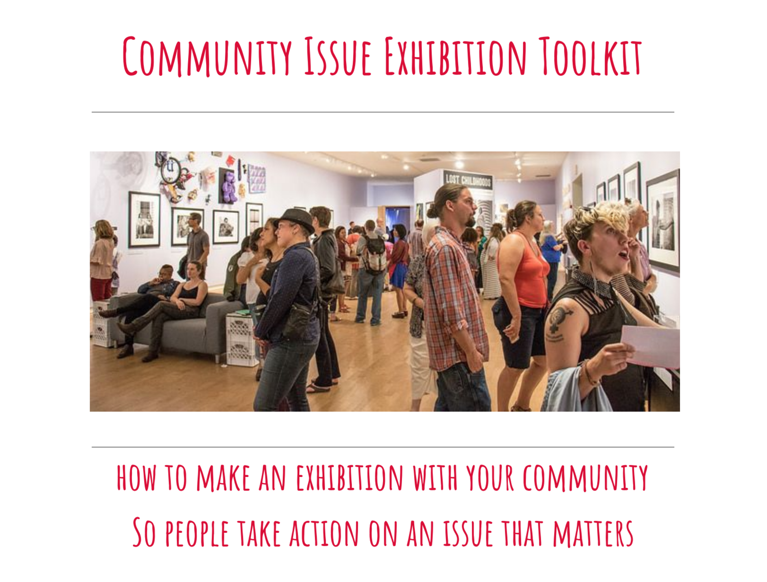 community issue exhibition toolkit