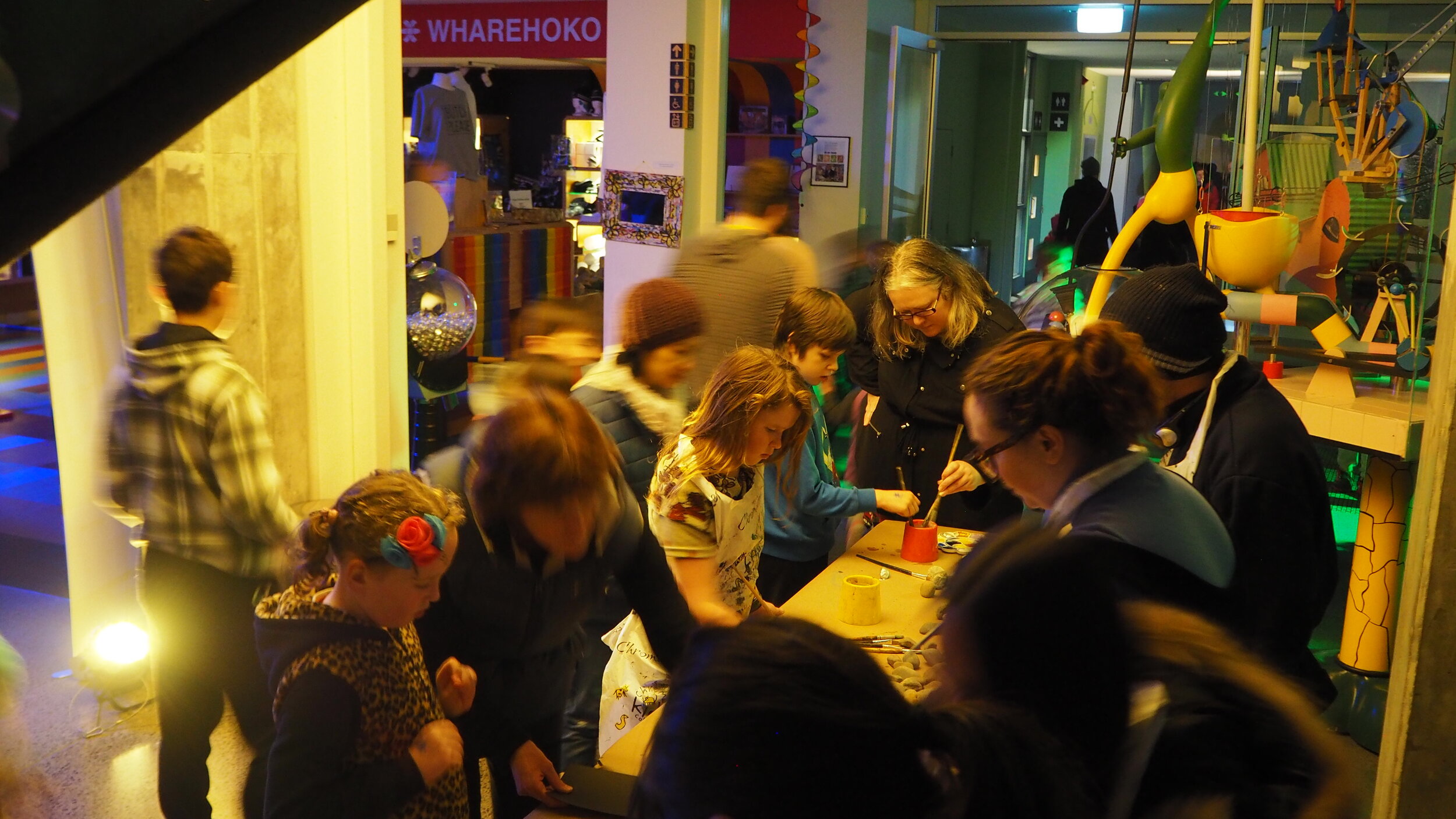 The rock-painting station was a big hit at 2017's After Dark event. (Photo: Te Manawa)